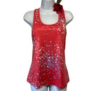 FILA Sport Racer back athletic top fuchsia pink lavender white Lg Like New